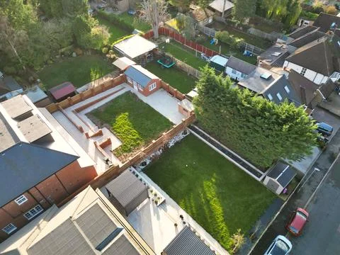 High Angle View of East Luton City of England UK Stock Photos