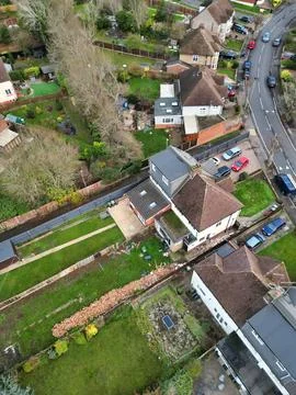 High Angle View of East Luton City of England UK Stock Photos
