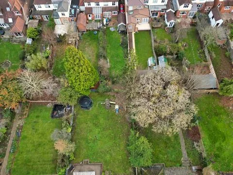 High Angle View of East Luton City of England UK Stock Photos