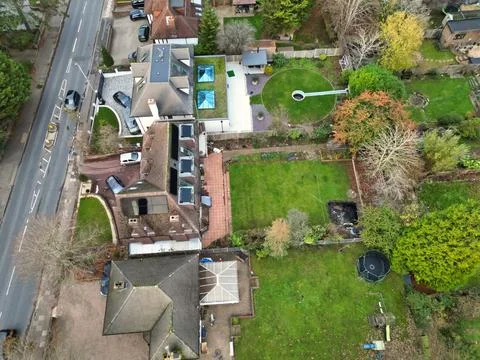 High Angle View of East Luton City of England UK Stock Photos