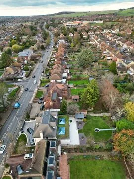 High Angle View of East Luton City of England UK Stock Photos