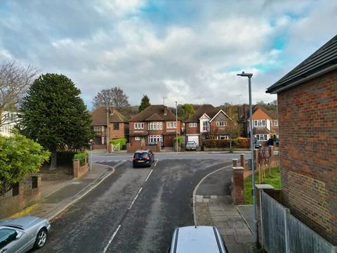 High Angle View of East Luton City of England UK Stock Photos