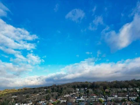 High Angle View of East Luton City of England UK Stock Photos