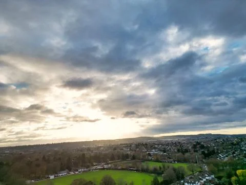 High Angle View of East Luton City of England UK Stock Photos