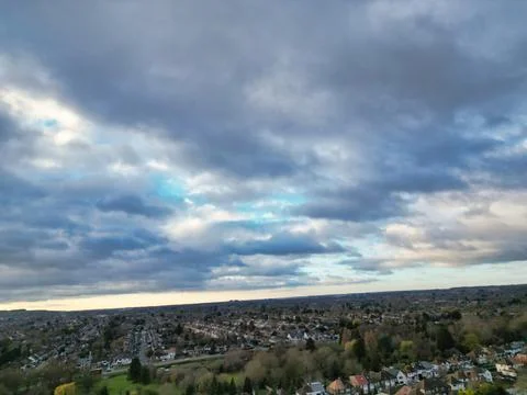 High Angle View of East Luton City of England UK Stock Photos