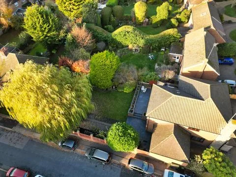 High Angle View of East Luton City of England UK Stock Photos