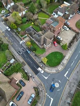 High Angle View of East Luton City of England UK Stock Photos