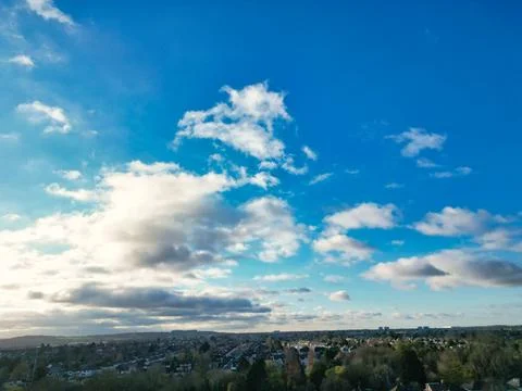 High Angle View of East Luton City of England UK Stock Photos
