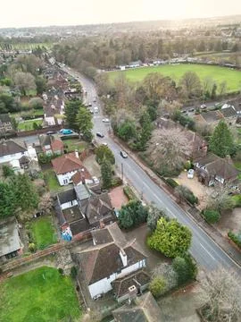 High Angle View of East Luton City of England UK Stock Photos