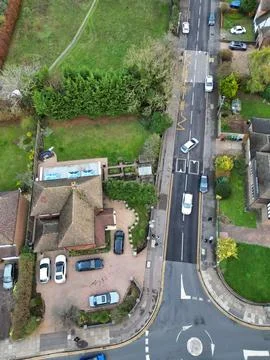 High Angle View of East Luton City of England UK Stock Photos