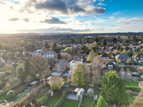 High Angle View of East Luton City of England UK Stock Photos