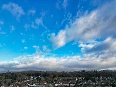 High Angle View of East Luton City of England UK Stock Photos