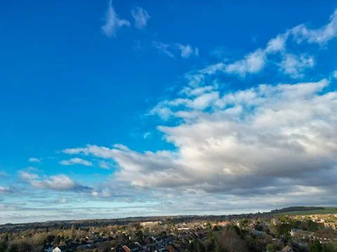 High Angle View of East Luton City of England UK Stock Photos