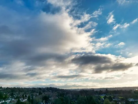 High Angle View of East Luton City of England UK Stock Photos