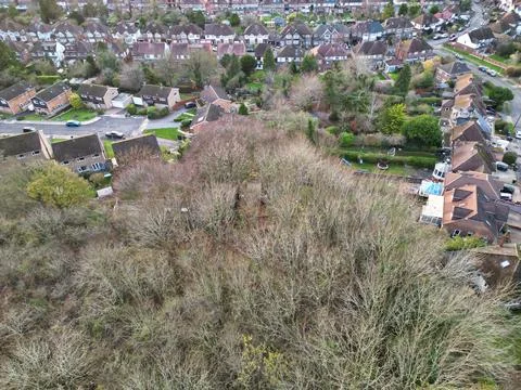 High Angle View of East Luton City of England UK Stock Photos
