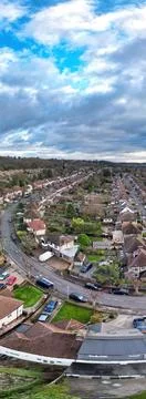 High Angle View of East Luton City of England UK Stock Photos