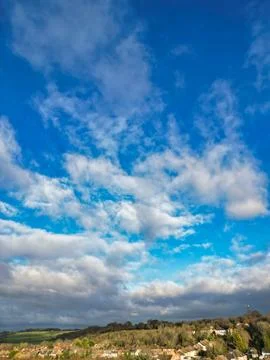 High Angle View of East Luton City of England UK Stock Photos