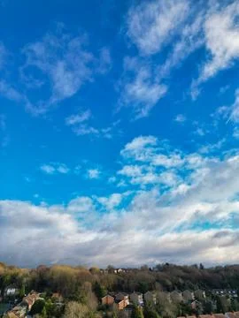 High Angle View of East Luton City of England UK Stock Photos