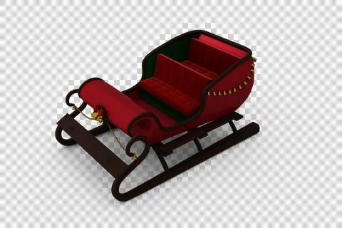 High angle view of empty Christmas sledge Stock Illustration