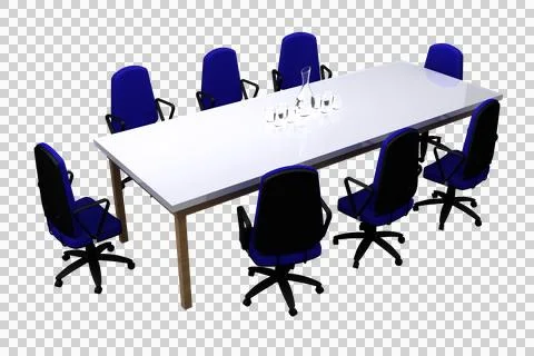 High angle view of empty office chairs and table Stock Illustration