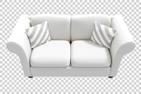 High angle view of empty sofa with cushions Stock Illustration