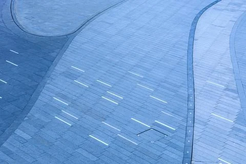High angle view of empty square floor. Stock Photos