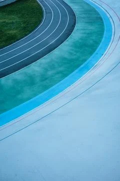 High angle view empty stadium Stock Photos