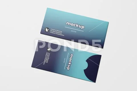 High Angle View Envelope Mockup PSD Template