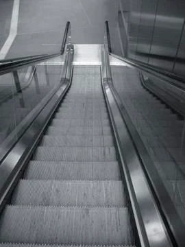 High angle view of a escalator Stock Photos