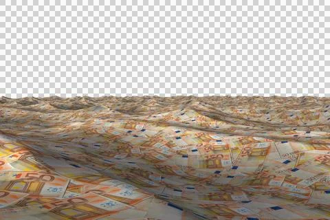 High angle view of euro currency Ilustração Stock
