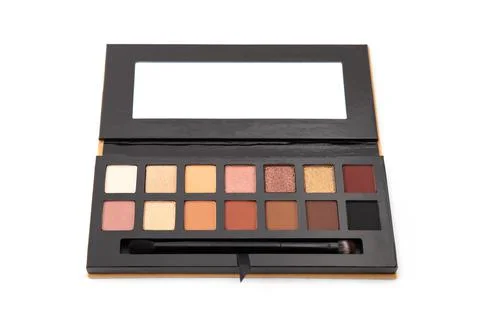 High angle view of an eye shadow palette Fotos de archivo