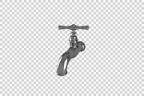 High angle view of faucet Illustration