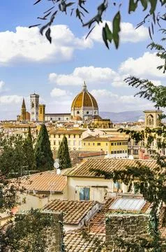 High angle view of Florence at (Firenze), Italy Foto stock