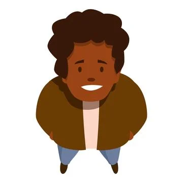 High angle view of a friendly man smiling, wearing casual clothes Ilustração Stock