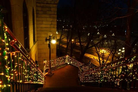 High angle view of the Frontenac staircase Stock Photos