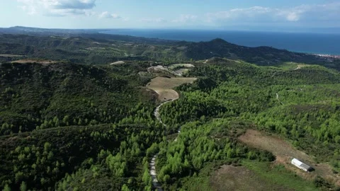 High angle view of greek, pure nature. 4K video Stock Footage 164880789