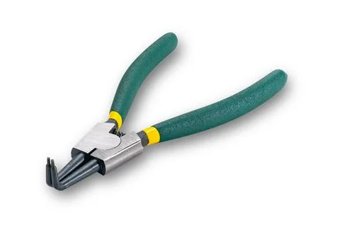 High angle view of heavy duty internal snap ring pliers or circlip pliers w.. Stock Photos