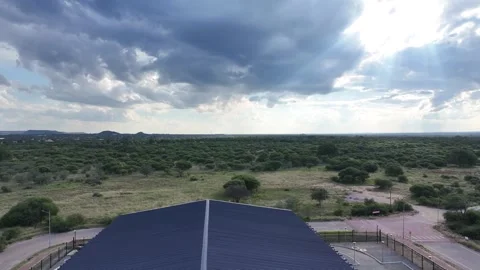 High Angle View of Industrial Building and Sprawling Natural Landscape Video stock 334677203