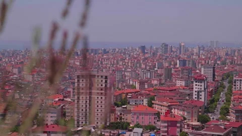 High-Angle View of Istanbul Asian Side Urban Sprawl with Mixed Buildings an.. Vídeos de archivo 345992289