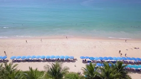 High angle view of Karon beach Phuket Thailand Vidéo 83333869