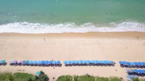 High angle view of Karon beach Phuket Thailand 库存影片 83333903