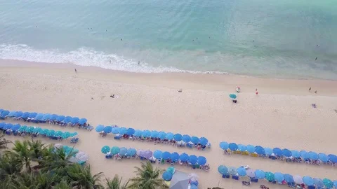 High angle view of Karon beach Phuket Thailand Vidéo 83333913