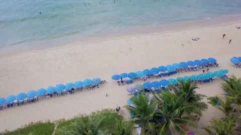 High angle view of Karon beach Phuket Thailand 库存影片 83333937