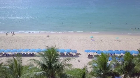 High angle view of Karon beach Phuket Thailand Stock-Footage 83334016