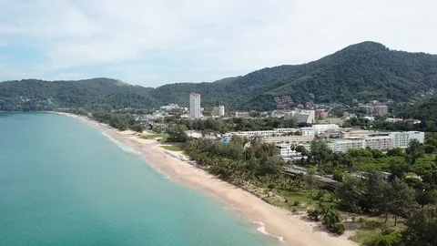 High angle view of Karon Beach, Phuket, Thailand Vidéo 116798070