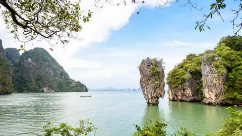 High angle view Khao Tapu or James Bond Island Stock Photos