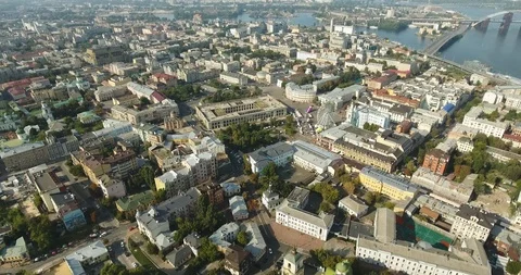 High Angle View Of Kontraktova Ploshcha, Kiev, Ukraine Stock Footage 95345092