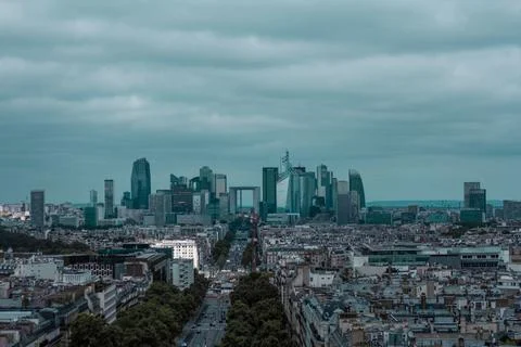 High angle view of La Defence, Paris Stock Photos