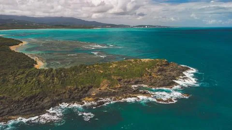 High angle view of Las Cabezas Chiquitas in Fajardo Puerto Rico Stock Photos