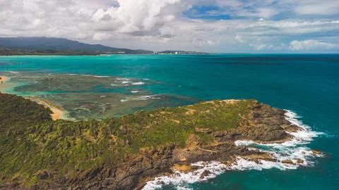 High angle view of Las Cabezas Chiquitas in Fajardo Puerto Rico Stock Photos